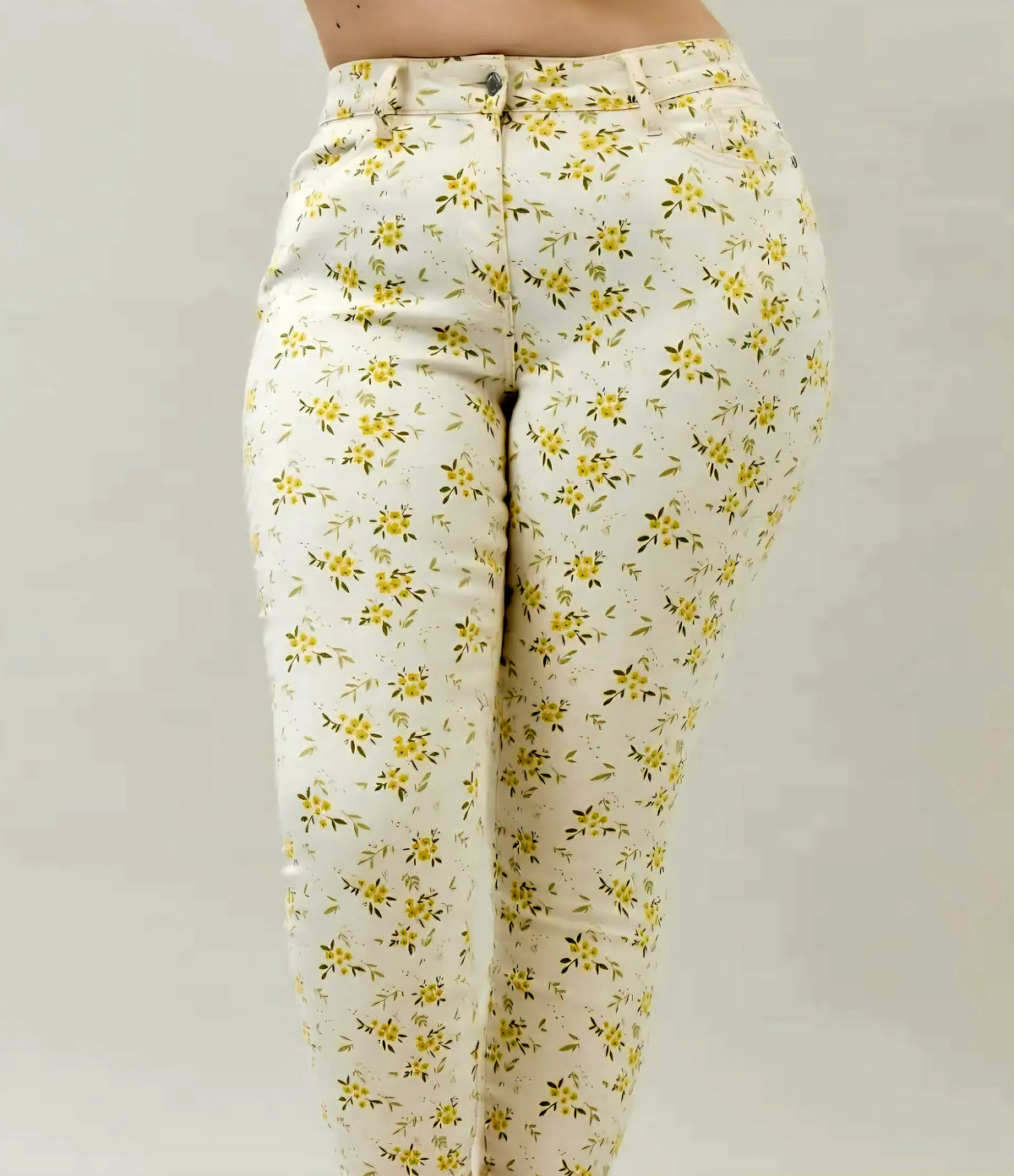 Mid Rise Yellow Floral Judy Blues