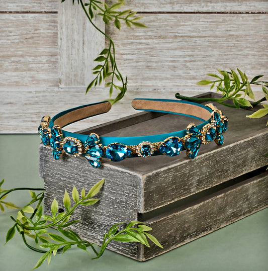 Turquoise Crystal Headband