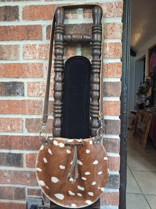Deer Print Leather Bag