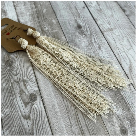 Lace Tassel Earrings
