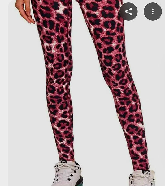 Dk Burgundy Leo Leggings