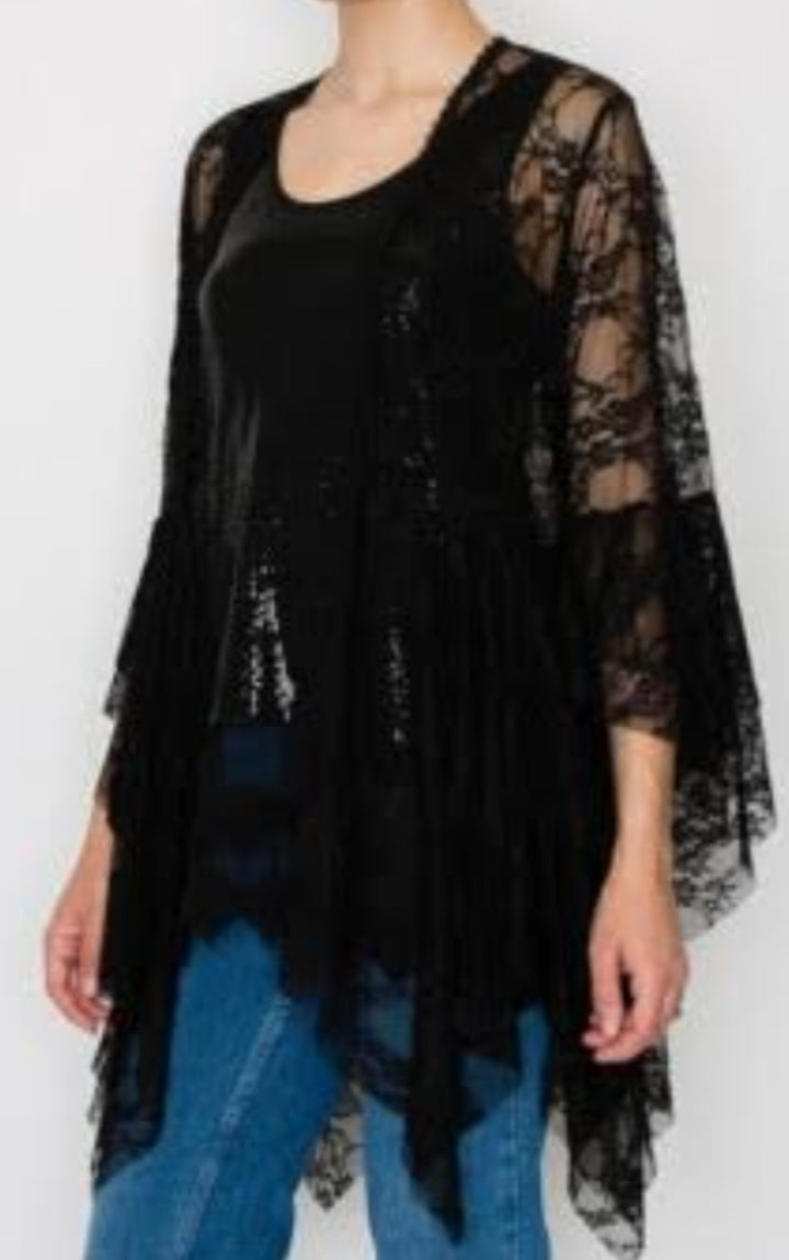 Black Lace Cardigan