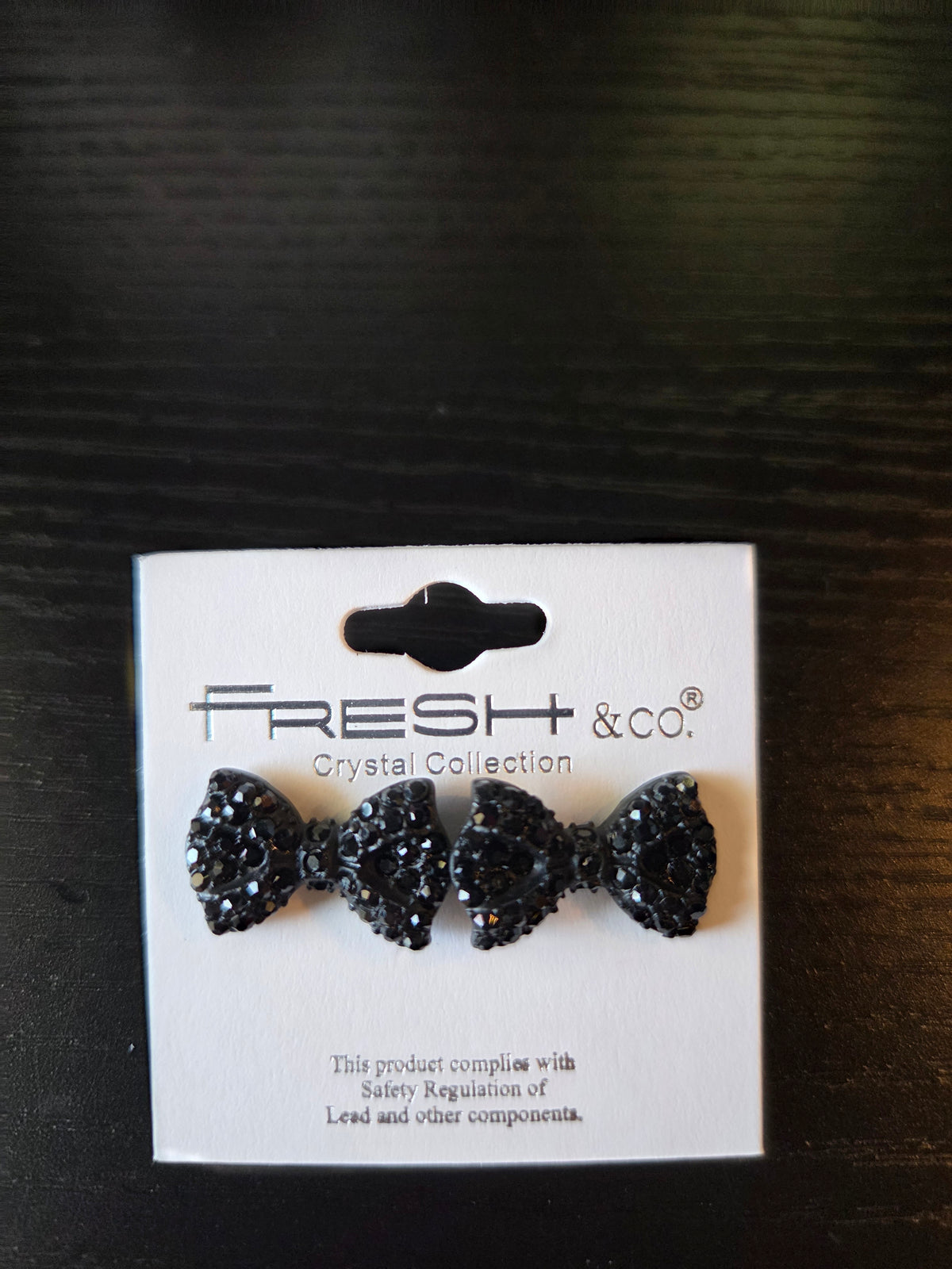 Black Bow Stud Earrings