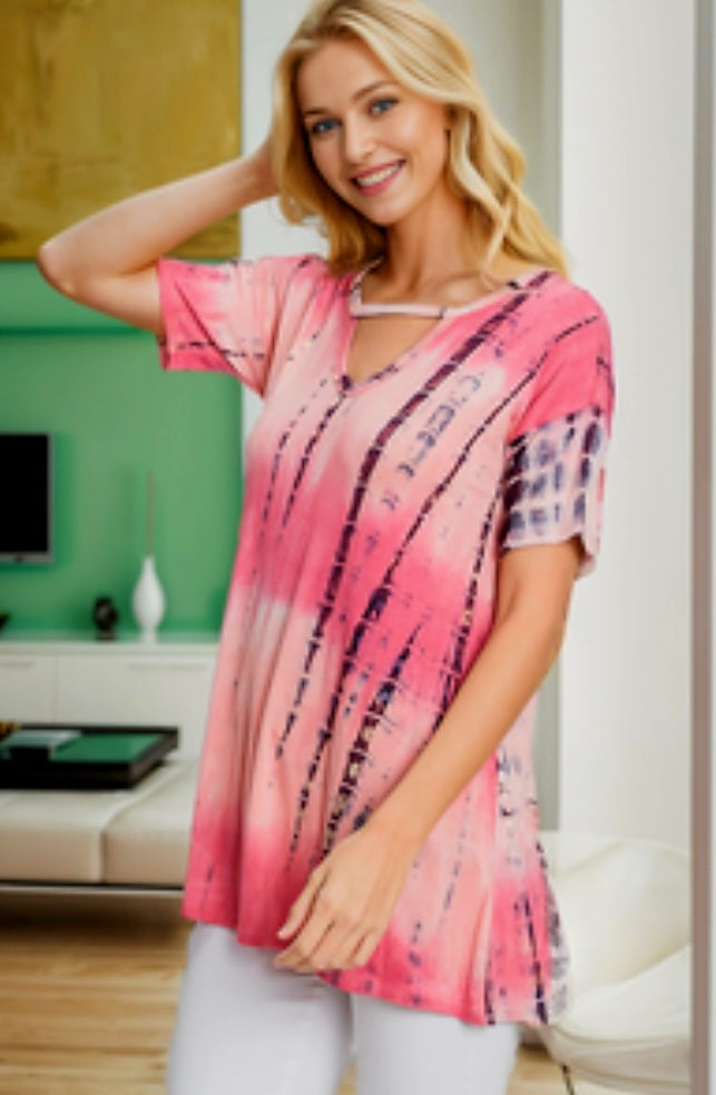 Coral/Pink Top