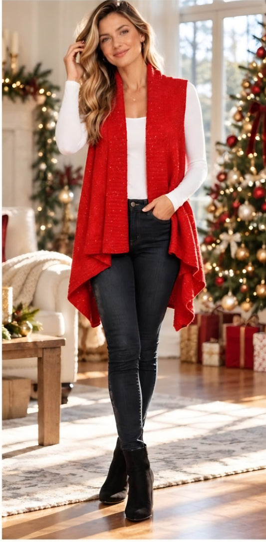 Red Sparkle Vest
