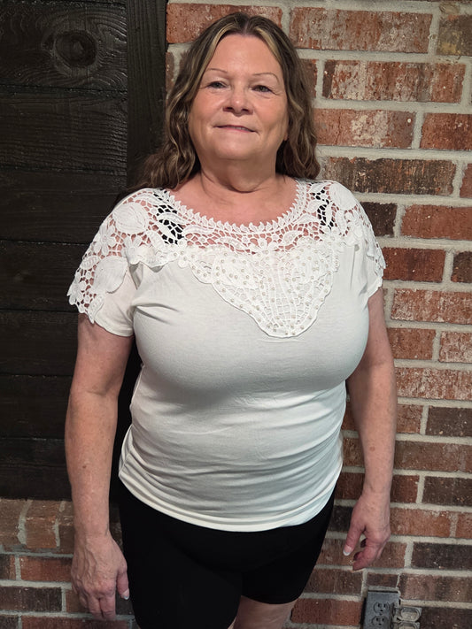 Pearl Lace Top