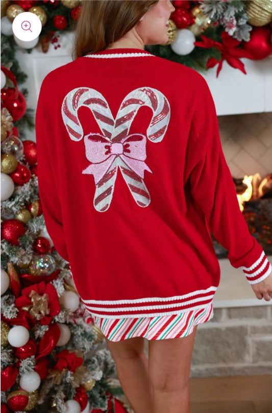 Candy Cane Cardigan