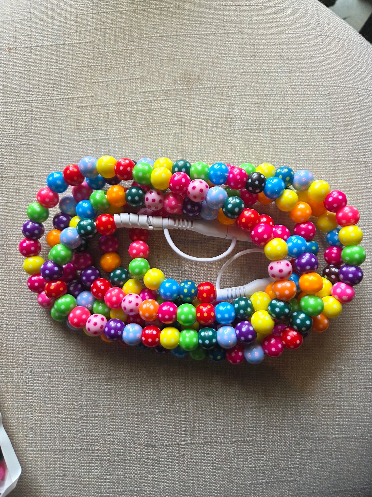 Polka Dot Multi Colored Extra Long 4 Way Charger