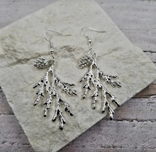 Winter Pinecone Earrings