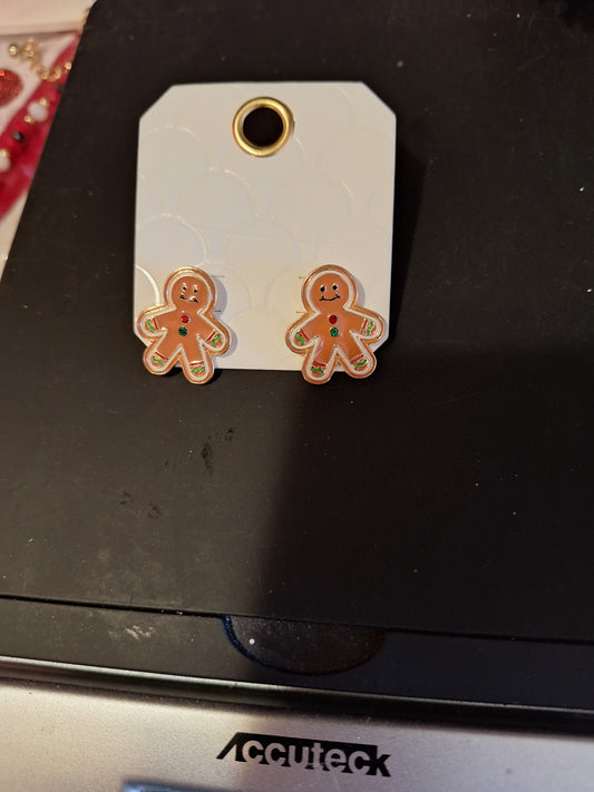 Gingerbread Men Studs