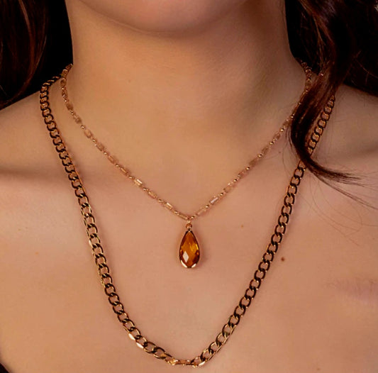 Teardrop Pendant Necklace
