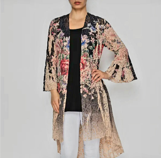 Floral Hi Lo Lace Cardigan