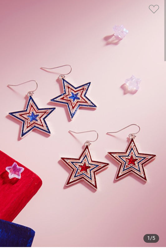 USA Flag Star Dangle