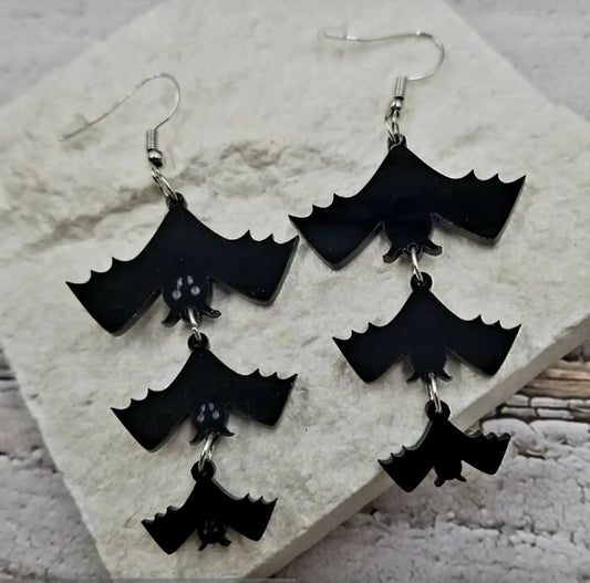 Halloween Bat Tier Earrings
