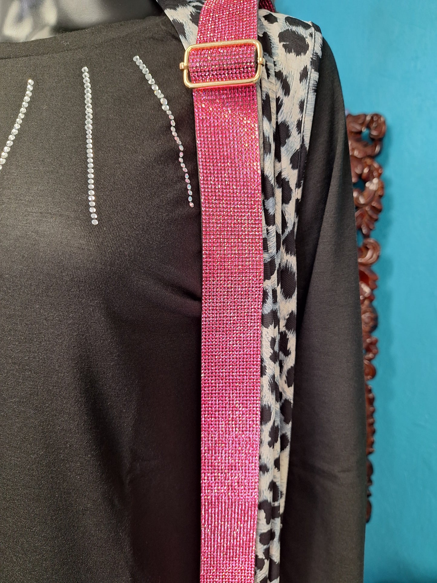 Pink  Bling Purse Strap