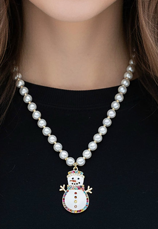 Snowman Necklace