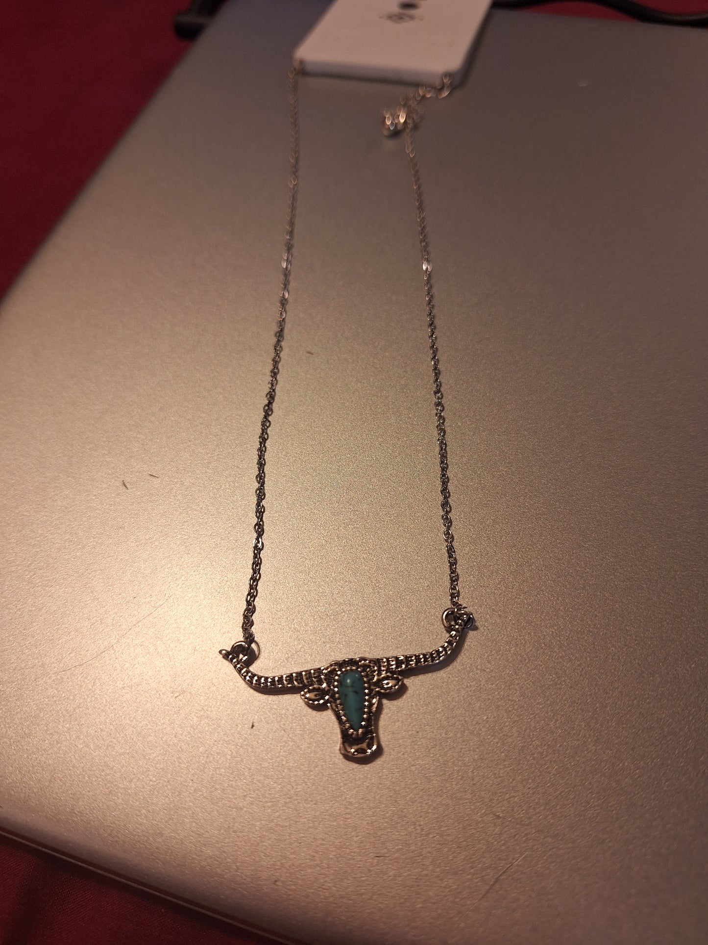 Longhorn Turquoise Middle Necklace