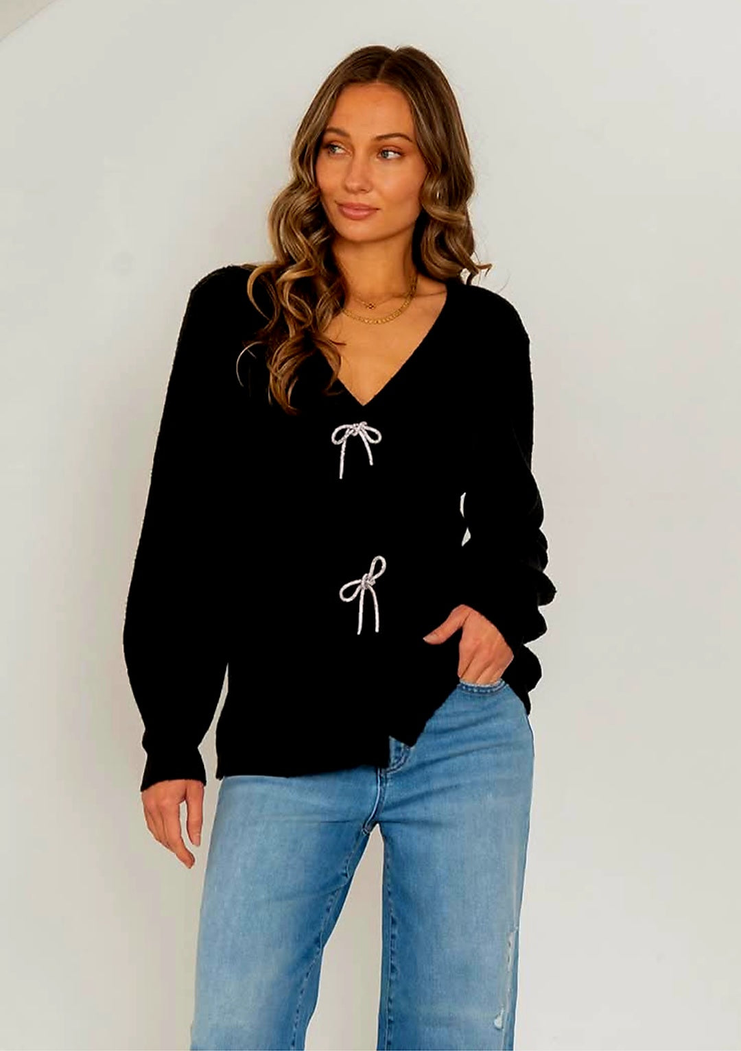 Top with Silver Bling Bows