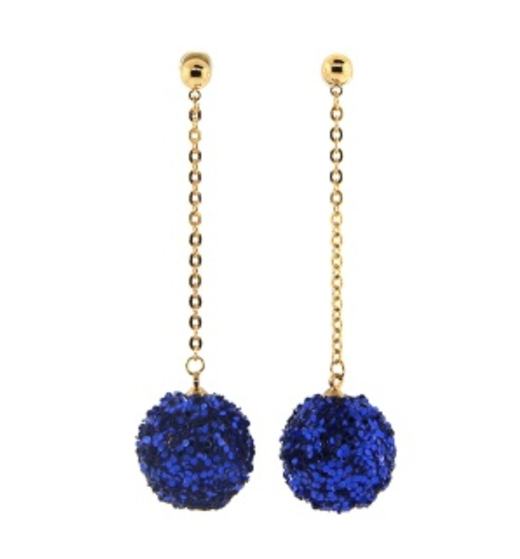 Sequin Ball Drop Earrings