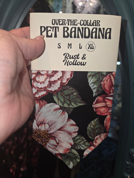 Floral Dog Hankerchief Large