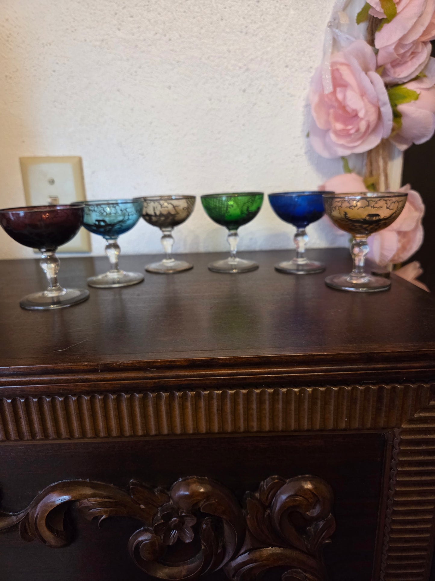 Etched Glasses in Case