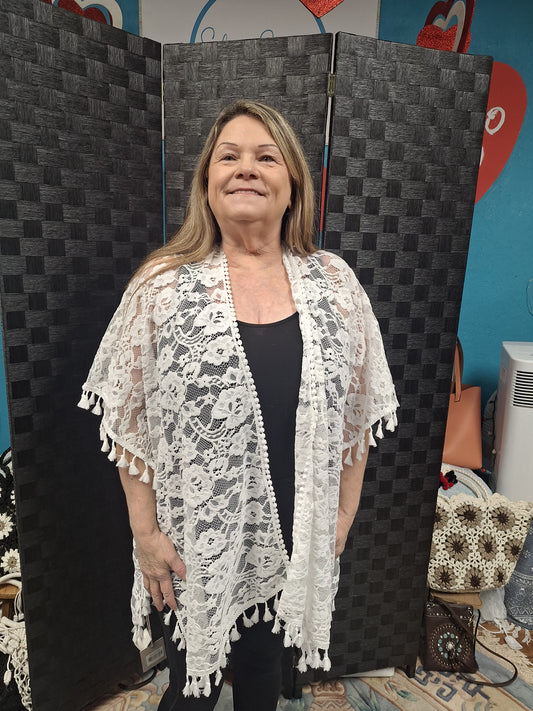 Floral Crochet Kimono