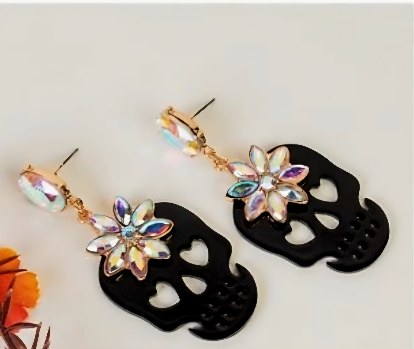 Black Skull Head Earrings