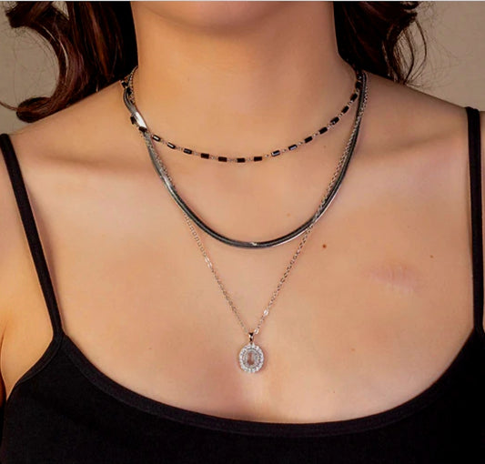 Dainty Silver Pendant Trio