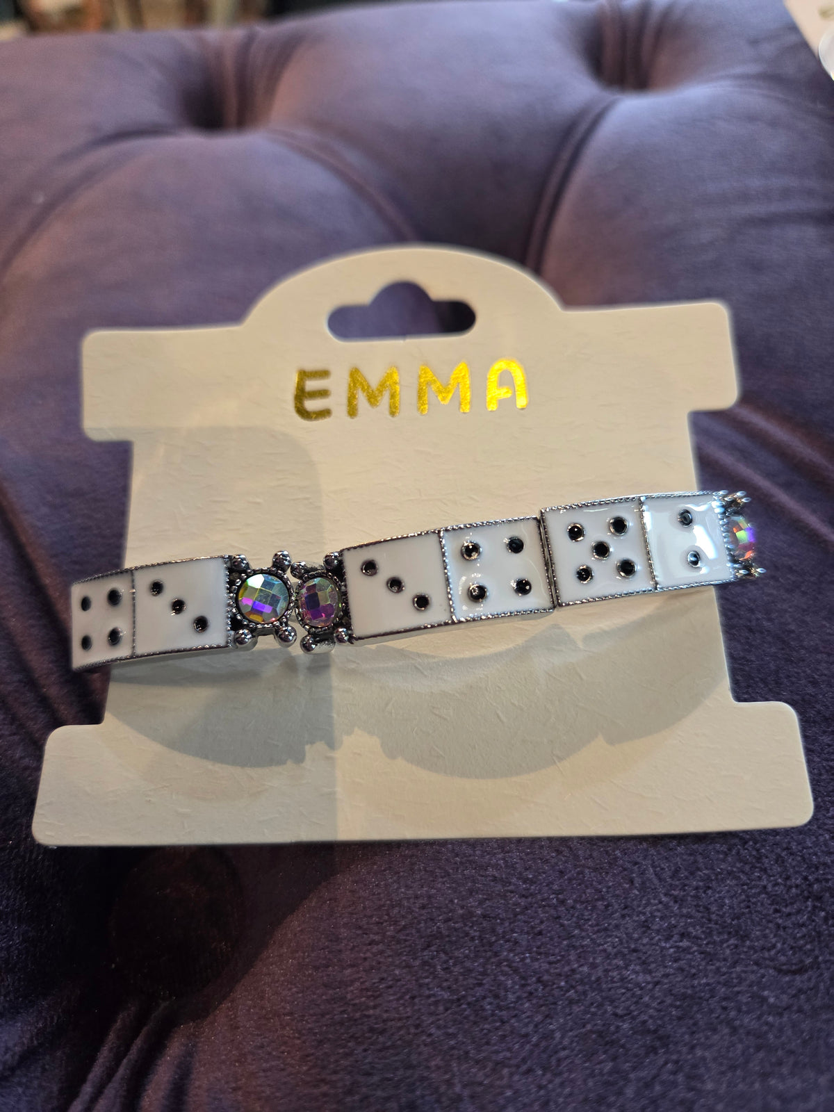 White Dice Bracelet