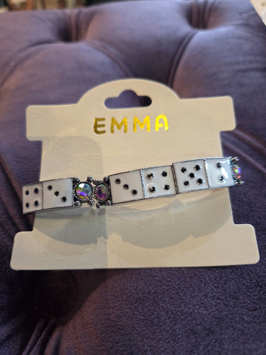White Dice Bracelet