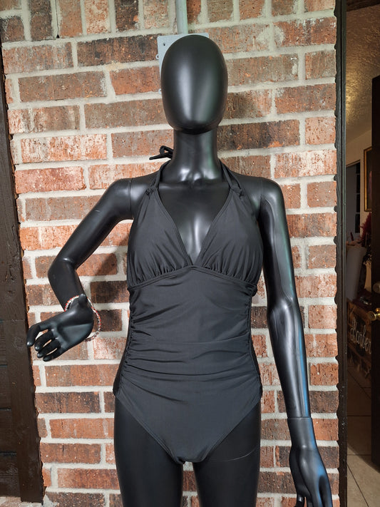 Black Ruched Swim Suit