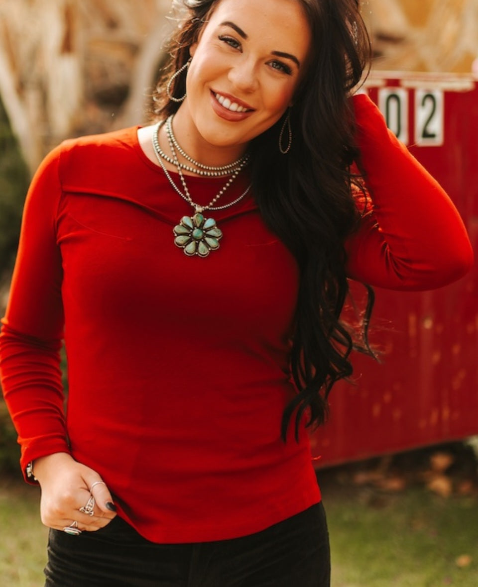 #125 Top with Embroidered Arrows