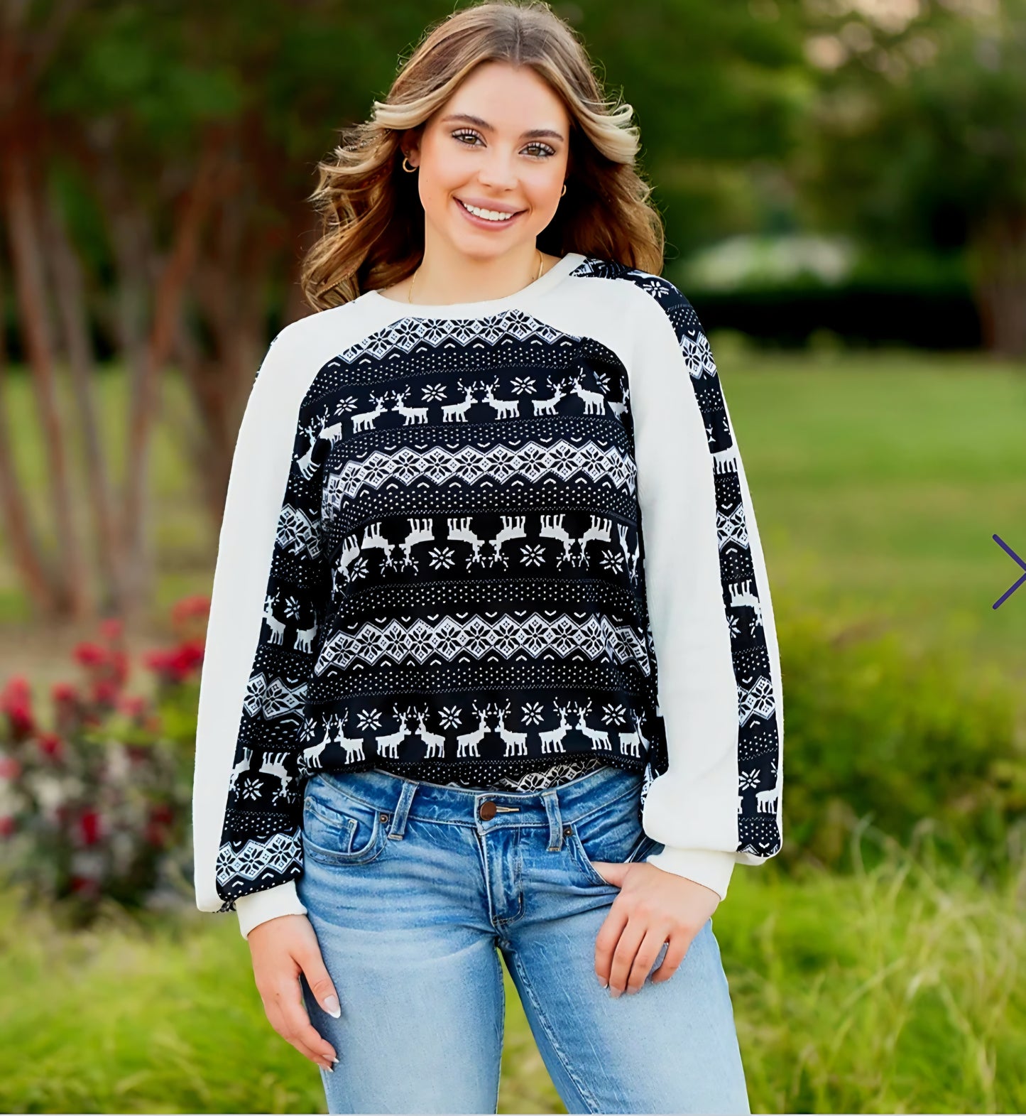 Black Reindeer Sweater