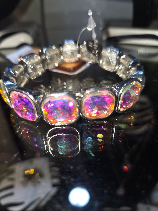 Irid Rhinestone Bracelet