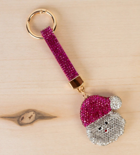 Santa Keychain Fuchsia