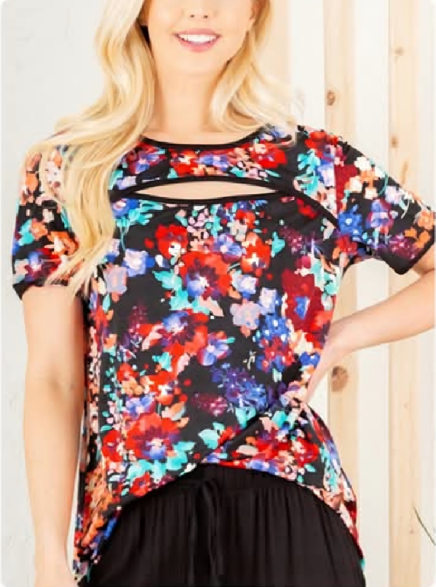 Peek a Boo Floral Top