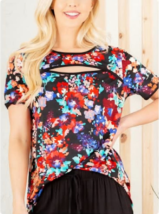 Peek a Boo Floral Top