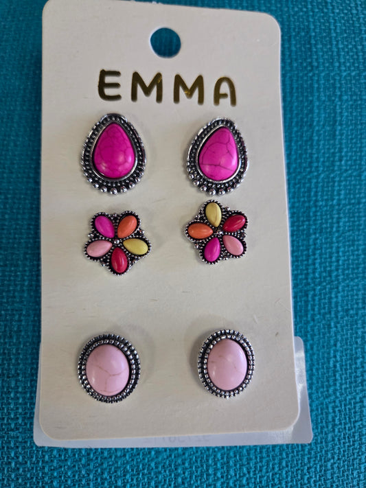 Set of 3 Multi Earrings