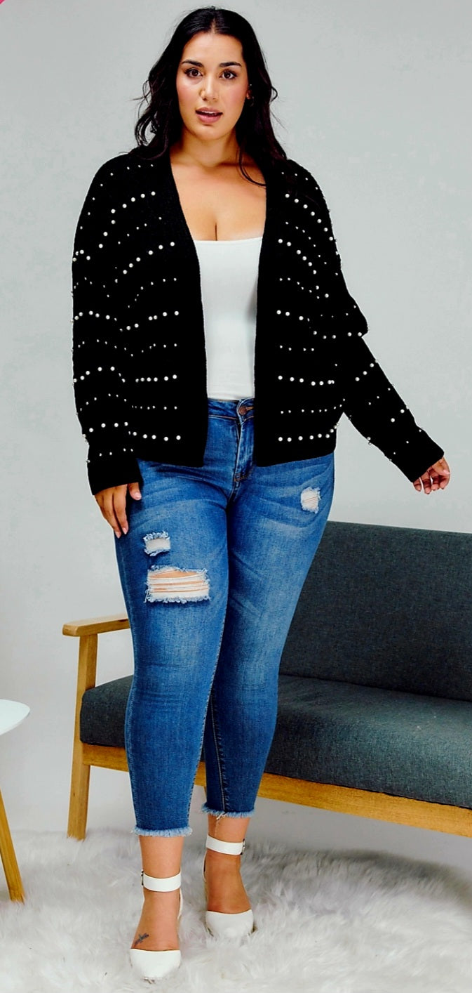 Pearls and Studs Sweater