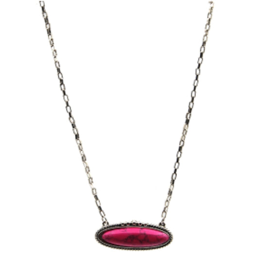Navajo Pink Stone Necklace