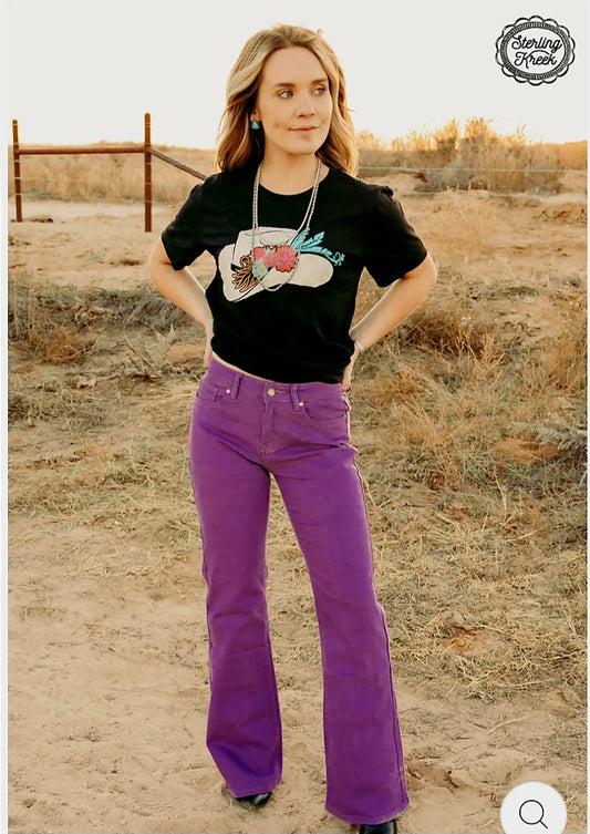 Walking West Denim Purple Jeans