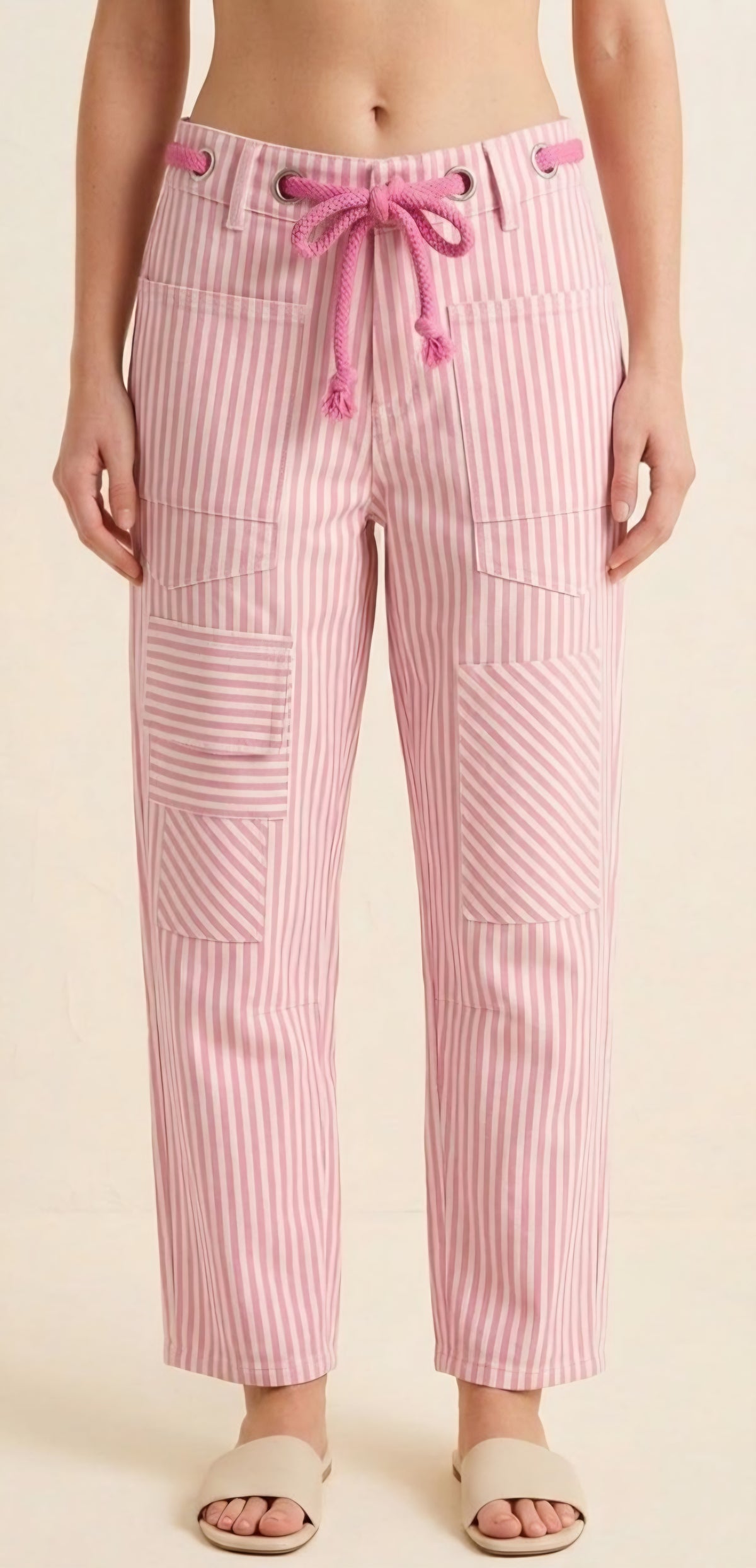 Pink Striped Pants