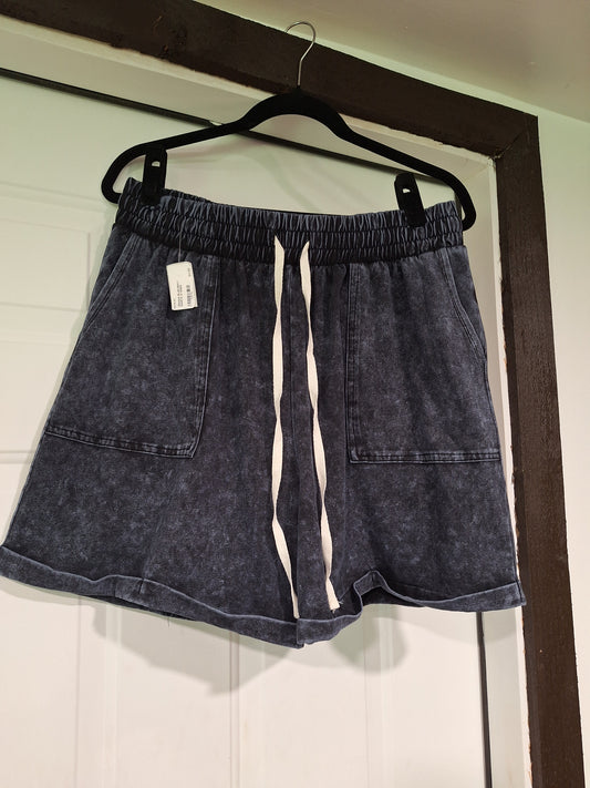 Blue/Gray Shorts With Pockets