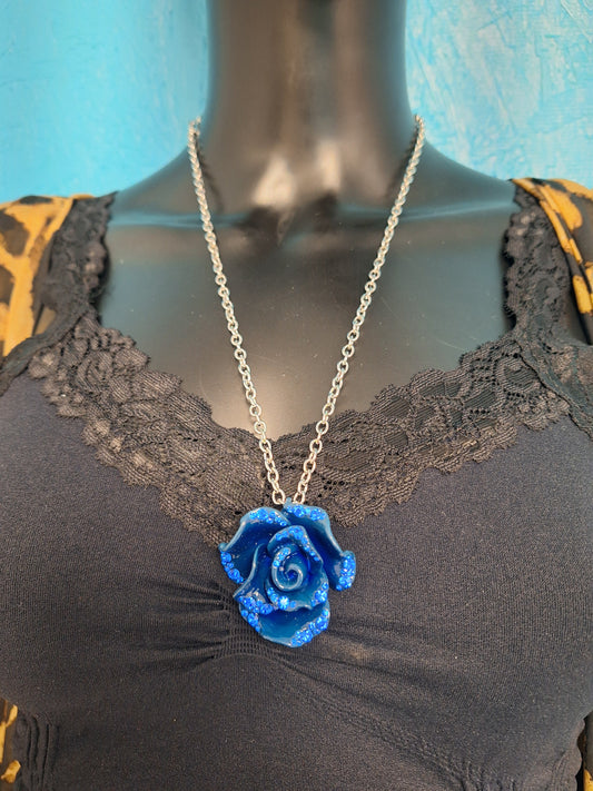 Blue Rose with Bling