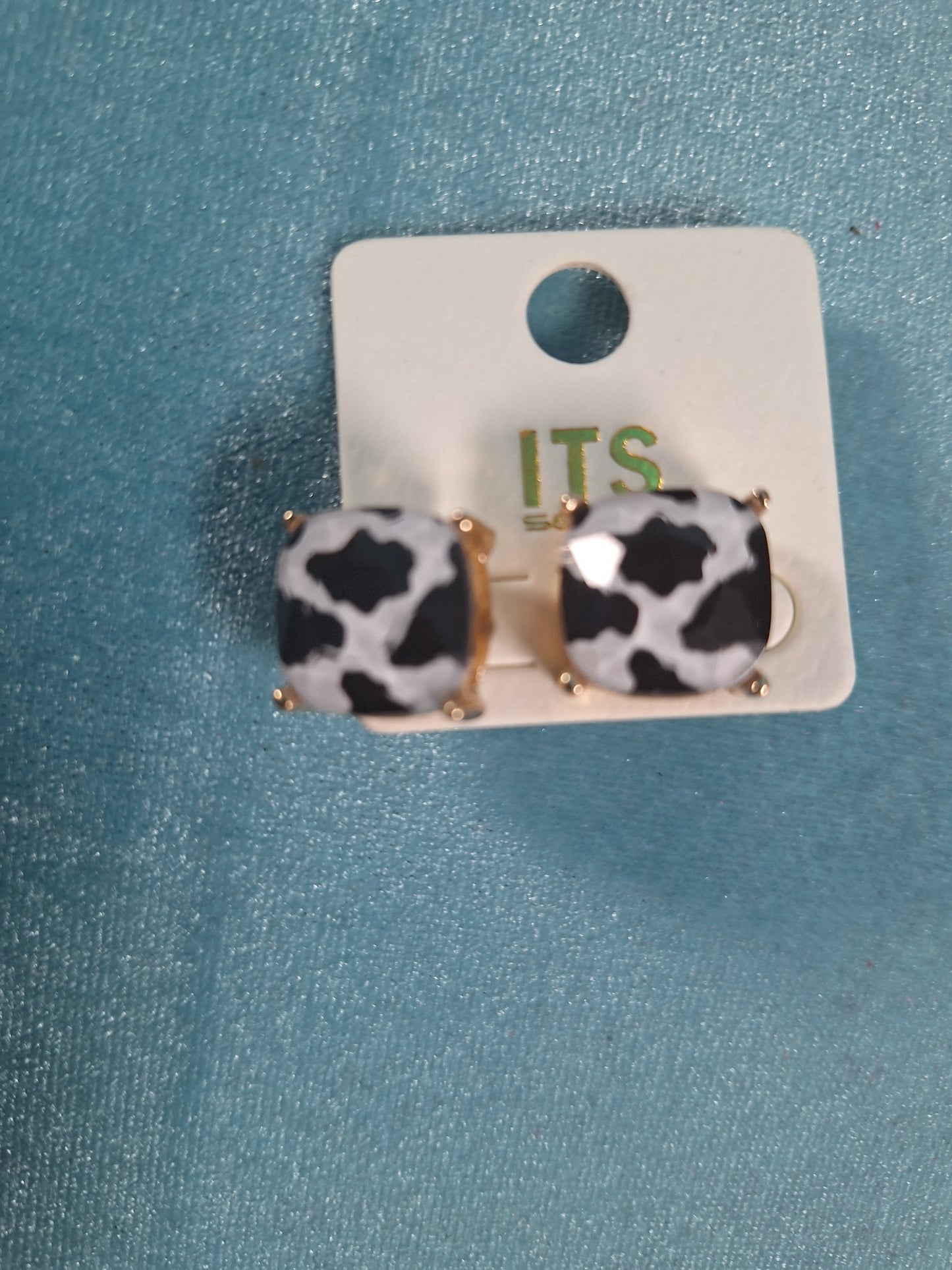 Cow Square Earrings