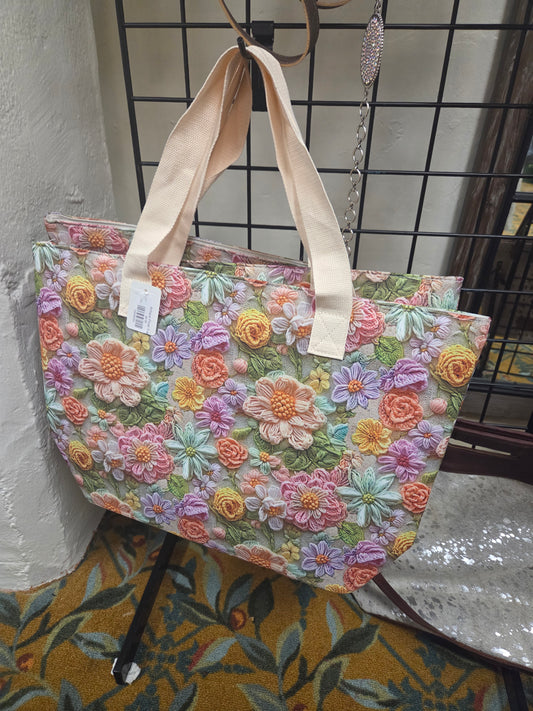 Antique Floral Tote