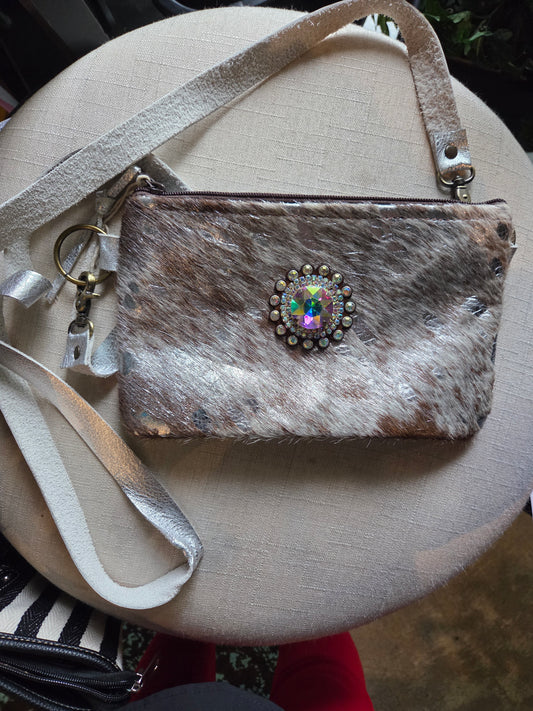 Leo Leather Purse with Bling