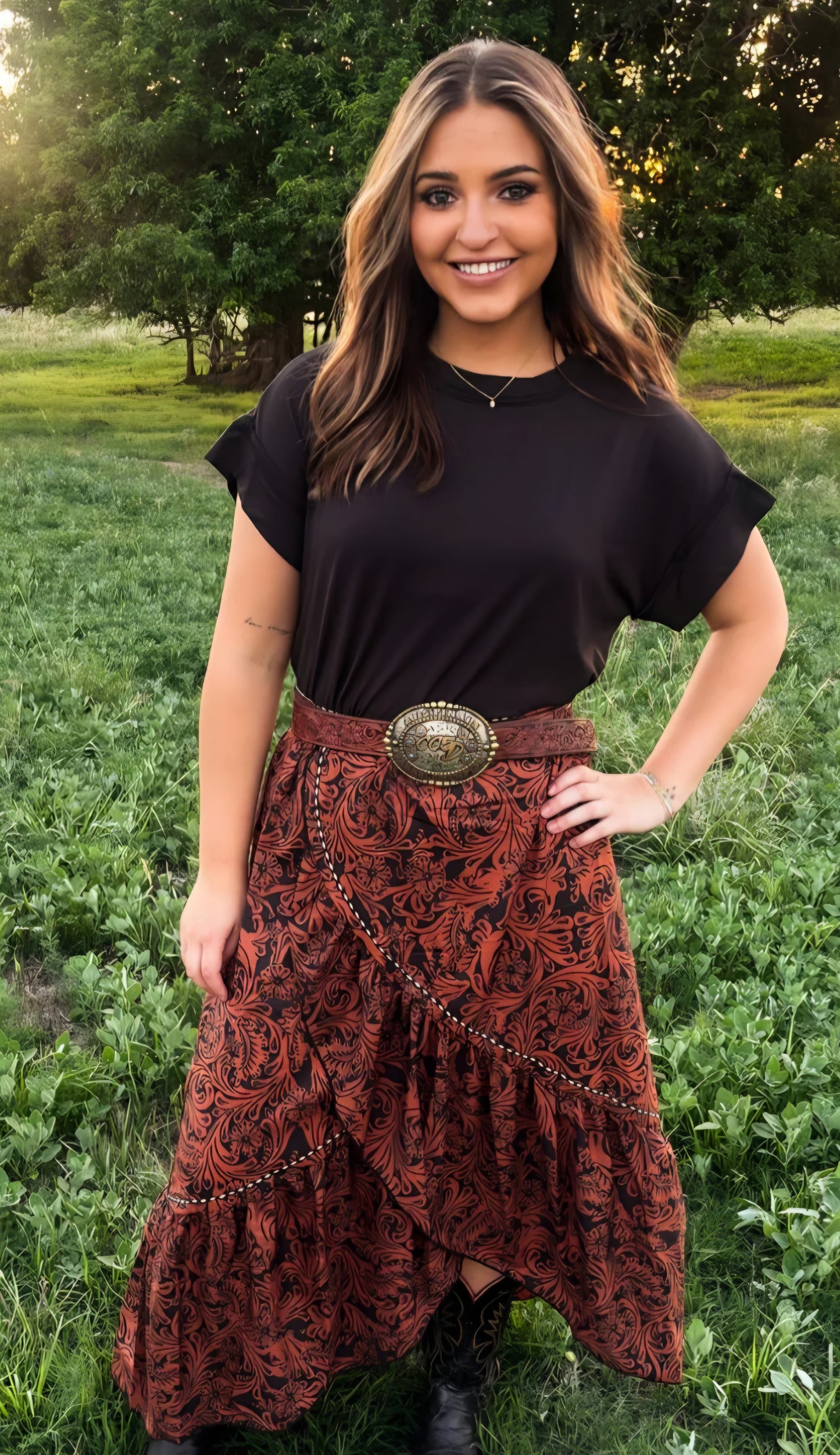 Country Tooled Skirt
