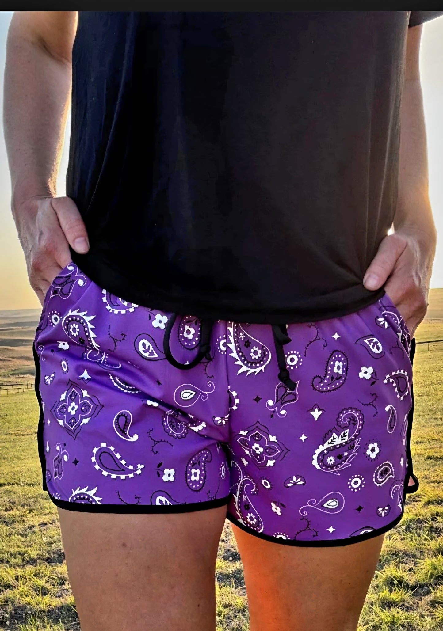Purple Bandana Babe Shorts