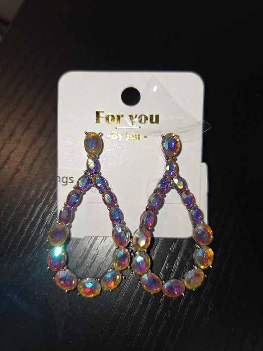 Teardrop Iridescent Earrings